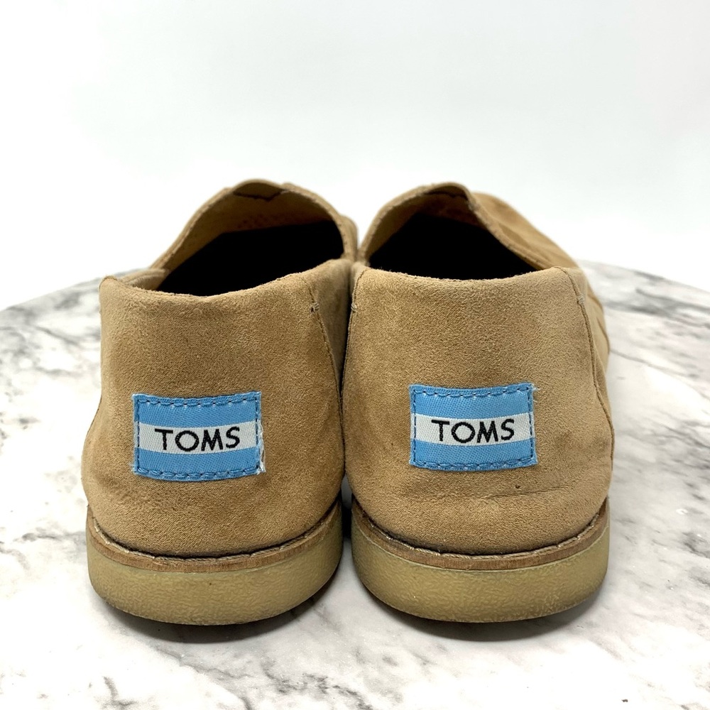 Toms Alpargata Brown Microsuede Slip On Flats 9.5 Casual Boho Classic Normcore - Picture 5 of 14